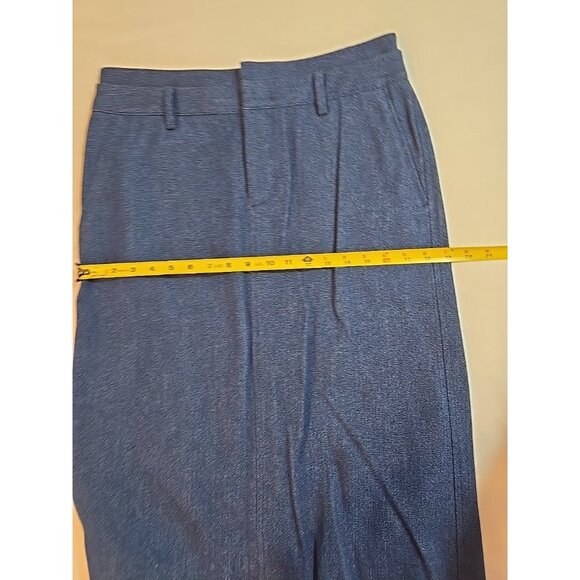 Vince Women denim midi skirt Cotton Fabric made in Italy Pockets Blue Size 8 New - Picture 10 of 13